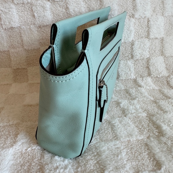 Pre-owned! VTG! COACH Legacy Clutch Hang Tag In Mint Leather Women's Pouch Zips - Picture 3 of 11